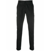 Dondup slim-fit chevron-weave trousers - Preto