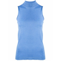 Dorothee Schumacher Blusa sem mangas com gola alta - Azul