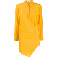 Dorothee Schumacher Suéter mangas longas de seda com recorte contrastante - Amarelo