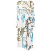 Dorothee Schumacher Vestido midi com estampa jazz bar - Branco