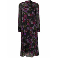 Dorothee Schumacher Vestido midi de chiffon Love Map - Preto