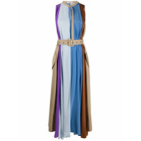 Dorothee Schumacher Vestido Safari com listras - Azul