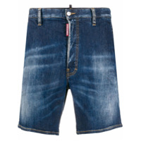 Dsquared2 Bermuda jeans com patch de logo - Azul