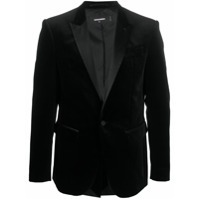 Dsquared2 Blazer de veludo com abotoamento simples - Preto