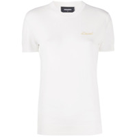 Dsquared2 Blusa de tricô com logo bordado - Branco