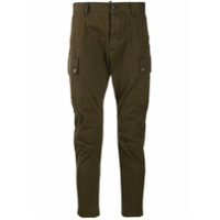 Dsquared2 Calça cintura baixa com bolso lateral - Verde