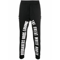 Dsquared2 Calça esportiva com lettering - Preto