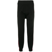 Dsquared2 Calça esportiva de lã com aplicação de listras - Preto