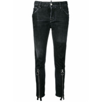 Dsquared2 Calça jeans com detalhe de zíper - Preto
