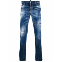 Dsquared2 Calça jeans com detalhe destroyed - Azul