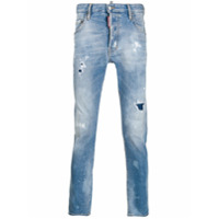 Dsquared2 Calça jeans com efeito desbotado - Azul