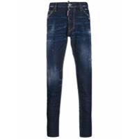 Dsquared2 Calça jeans com efeito respingado - Azul