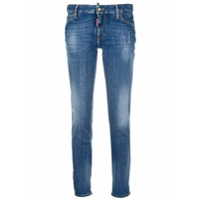 Dsquared2 Calça jeans com logo bordado - Azul