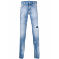 Dsquared2 Calça jeans com patch com logo - Azul