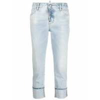 Dsquared2 Calça jeans cropped com efeito desbotado - Azul