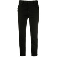 Dsquared2 Calça jeans cropped com estampa de logo - Preto