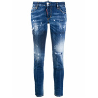 Dsquared2 Calça jeans cropped Jennifer destroyed - Azul