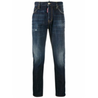 Dsquared2 Calça jeans desbotada com patch - Azul
