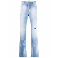 Dsquared2 Calça jeans flare com acabamento destroyed - Azul
