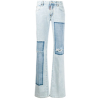 Dsquared2 Calça jeans flare com patchwork - Azul