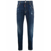 Dsquared2 Calça jeans reta com destroyed - Azul