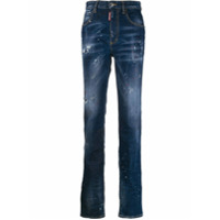 Dsquared2 Calça jeans reta com efeito destroyed - Azul