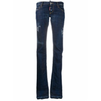Dsquared2 Calça jeans reta com efeito destroyed - Azul