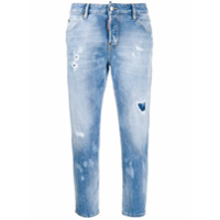 Dsquared2 Calça jeans reta Holes Hockney - Azul