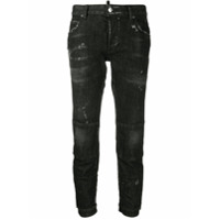 Dsquared2 Calça jeans skinny cintura baixa - Preto