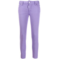 Dsquared2 Calça jeans skinny cintura média com logo - Roxo