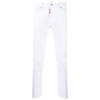 Dsquared2 Calça jeans skinny com detalhe de logo - Branco