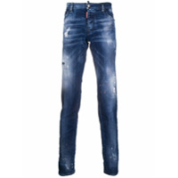 Dsquared2 Calça jeans skinny com efeito respingos de tinta - Azul