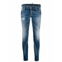 Dsquared2 Calça jeans skinny com respingos - Azul