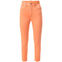 Dsquared2 Calça jeans skinny cropped com cintura alta - Laranja