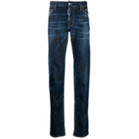Dsquared2 Calça jeans slim com detalhes puídos - Azul