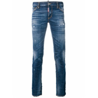 Dsquared2 Calça jeans slim com efeito desgastado - Azul