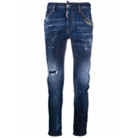 Dsquared2 Calça jeans slim com efeito desgastado - Azul