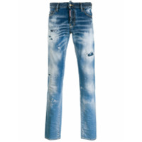 Dsquared2 Calça jeans slim com efeito destroyed - Azul