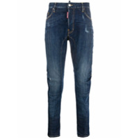 Dsquared2 Calça jeans slim com efeito destroyed - Azul