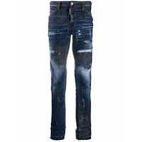 Dsquared2 Calça jeans slim com efeito destroyed - Azul