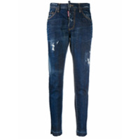 Dsquared2 Calça jeans slim com efeito destroyed - Azul