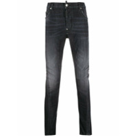 Dsquared2 Calça jeans slim com lavagem estonada - Preto