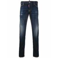 Dsquared2 Calça jeans slim com patch de logo - Azul