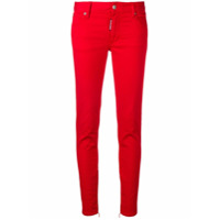 Dsquared2 Calça jeans 'Twiggy' cropped - Vermelho