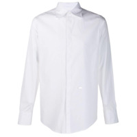 Dsquared2 Camisa de alfaiataria com abotoamento oculto - Branco