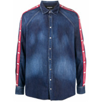 Dsquared2 Camisa jeans com listras na lateral - Azul