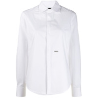 Dsquared2 Camisa mangas longas com placa de logo - Branco