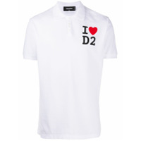 Dsquared2 Camisa polo com estampa de logo Love - Branco