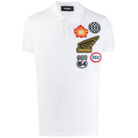 Dsquared2 Camisa polo com patch de logo - Branco