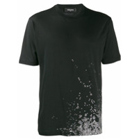 Dsquared2 Camiseta com aplicações de strass e detalhe degradê - Preto